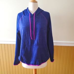 Danskin Now Womens Purple Hoodie Pullover Active Sweatshirt L (10-14)